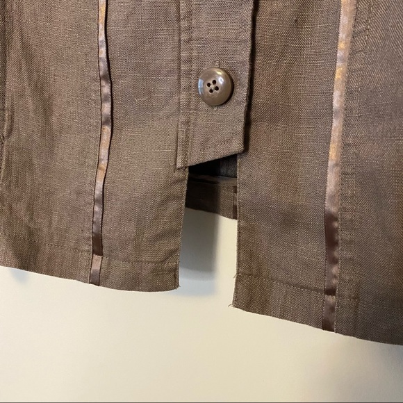 Orvis Brown Linen Top - Picture 5 of 6
